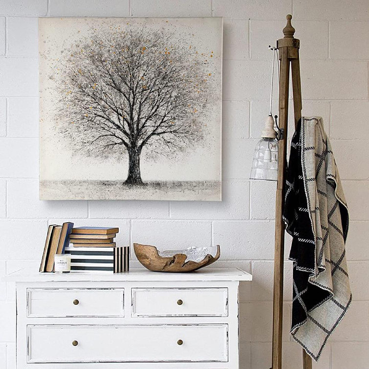 Red Barrel Studio® Tree Wrapped Canvas Painting Wayfair